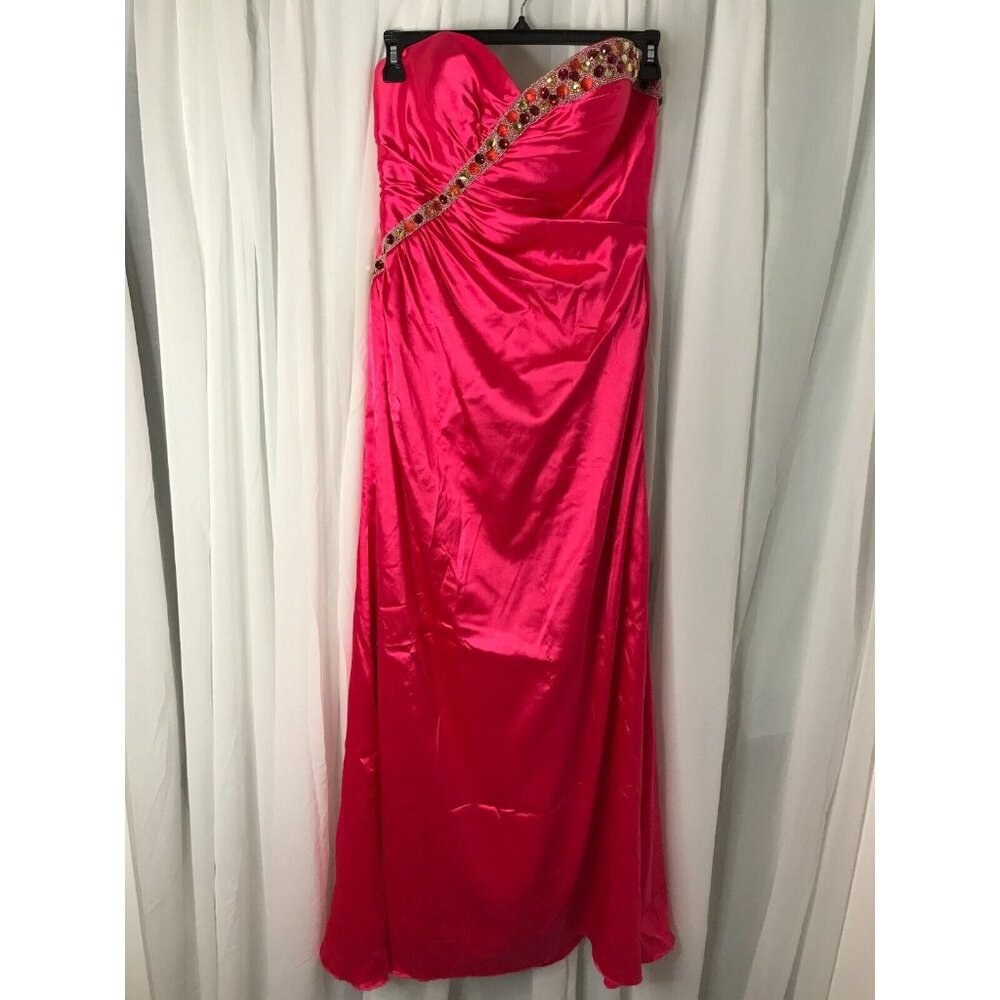 Maggie Sottero Flirt Neon Pink  Sleeveless Prom, Formal Dance Gown Sz 12